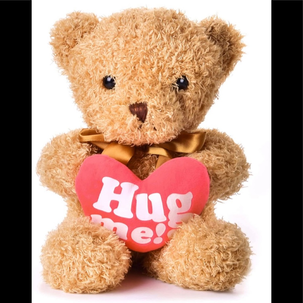 New - “HUG ME” Teddy Bear with Heart Paws
